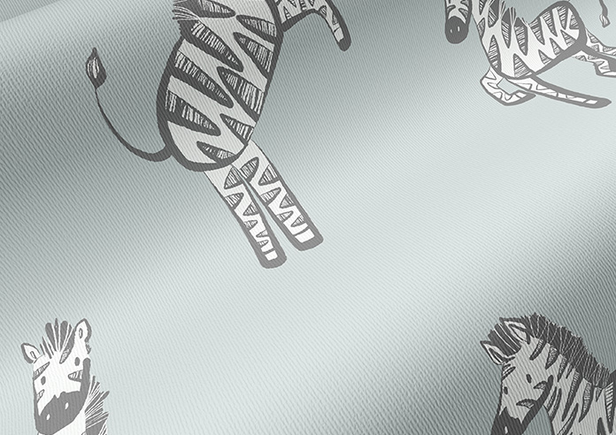 Zebra, Sea Green - Twist&Fit Roller Blind - Image 4